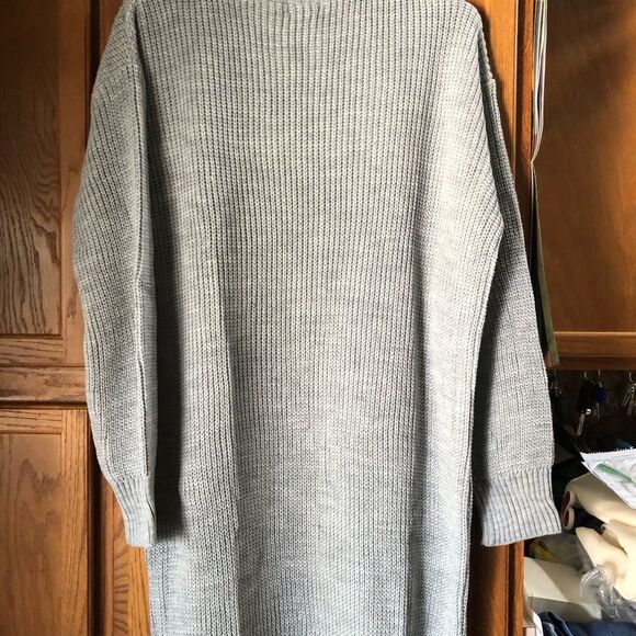 NWT PRETTY LITTLE THING Open Maxi Knitted Cardigan Duster Plus Size 18 - Picture 10 of 14